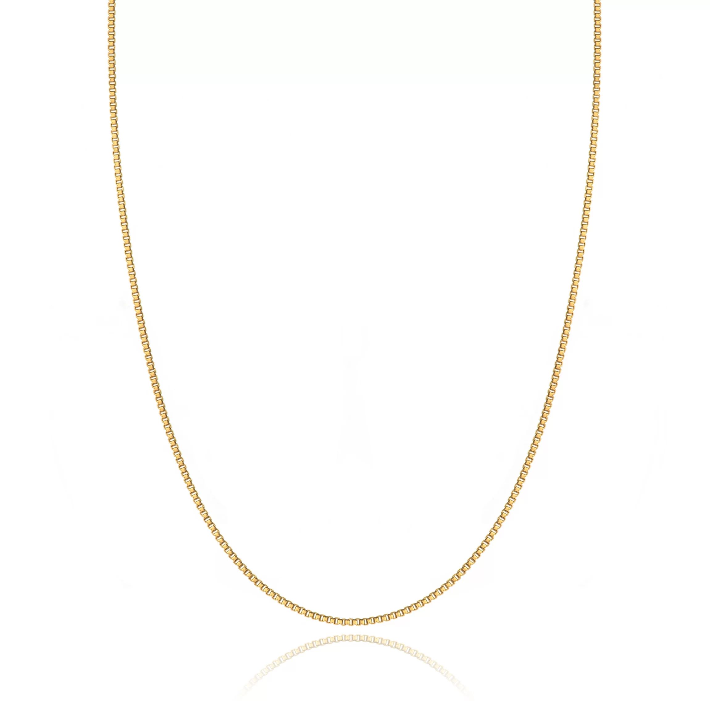 Ariana Lucci 14K Gold Filled Italian-Made Box Chain Necklace for Women and Men, Thin 0.8mm Non Ta... | Walmart (US)