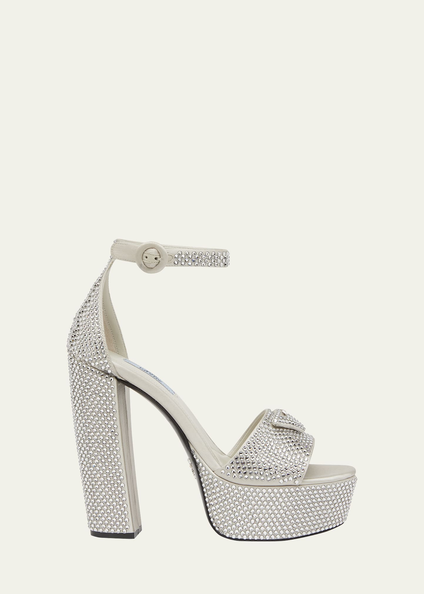 Prada Crystal Ankle-Strap Platform Sandals | Bergdorf Goodman
