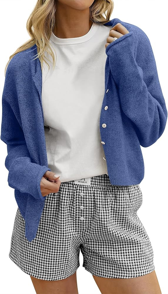 ANRABESS Cardigan Sweaters for Women Oversized Button Down Long Sleeve Cardigans 2026 Spring Outf... | Amazon (US)