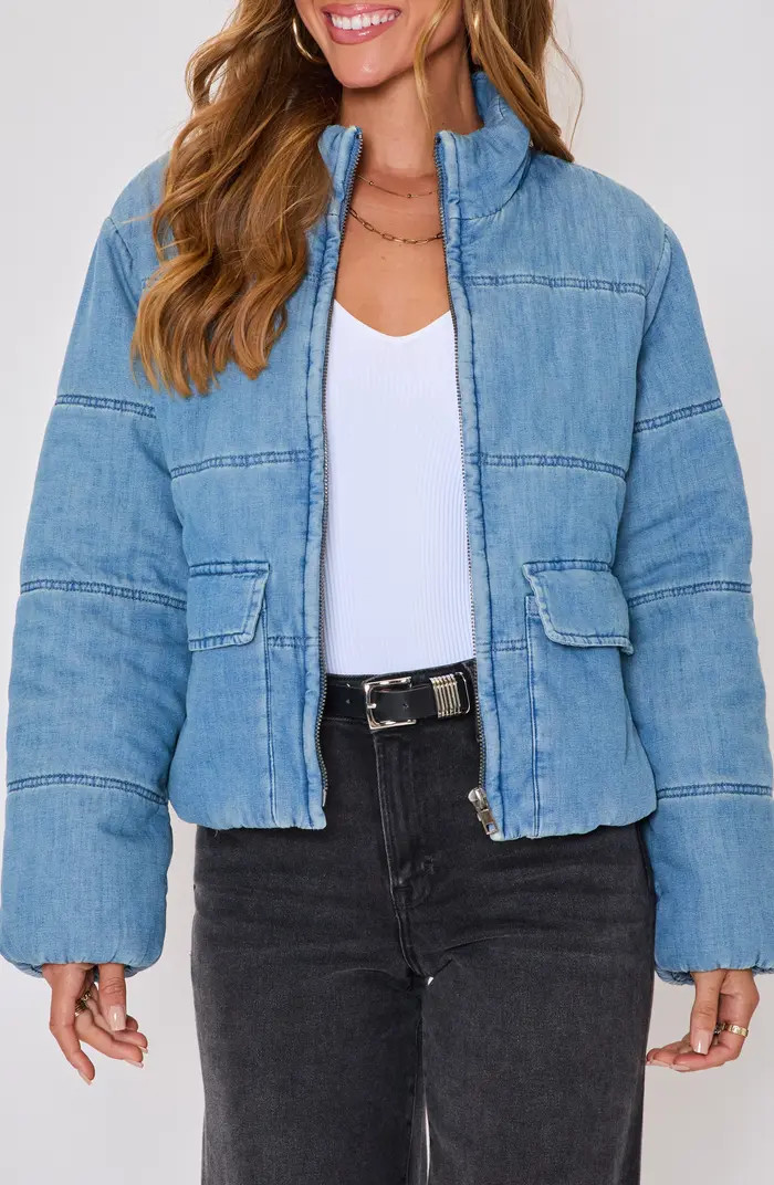 Chill Out Denim Quilted Puffer Jacket | Nordstrom