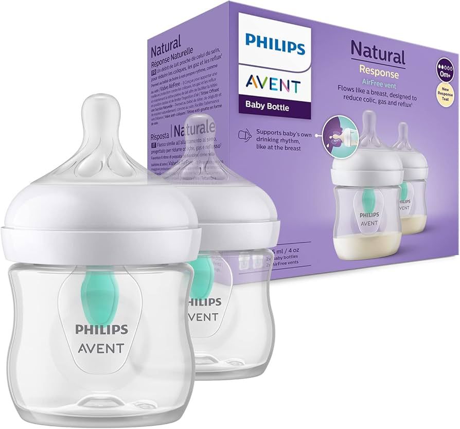 Philips Avent Babyflaschen Natural Response – 2x Babyflaschen mit AirFree Ventil, 125 ml, BPA-f... | Amazon (DE)