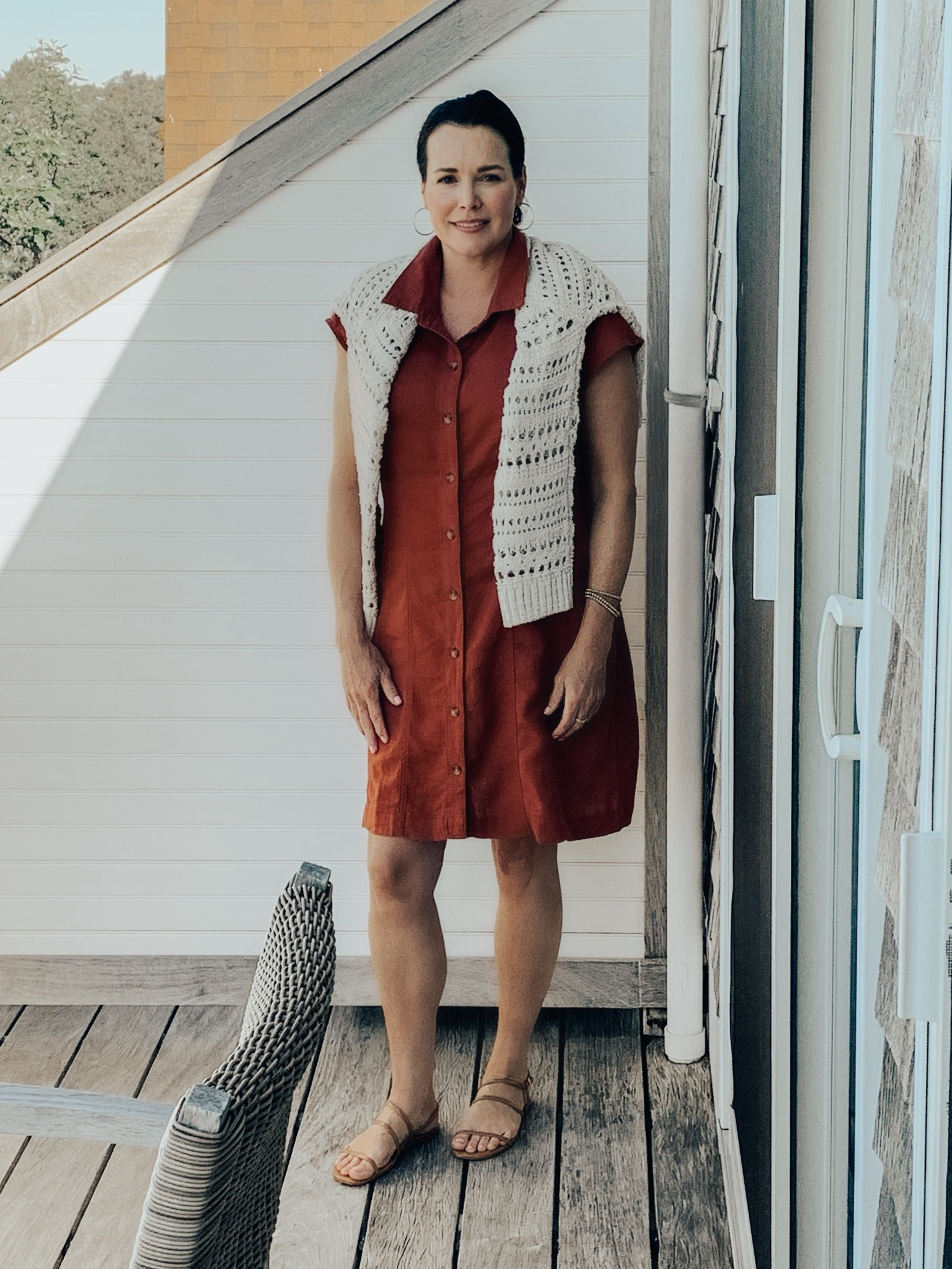 Target Linen Dress & Cardigan. Marc Fisher Sandals

#LTKTravel #LTKOver40 #LTKSaleAlert