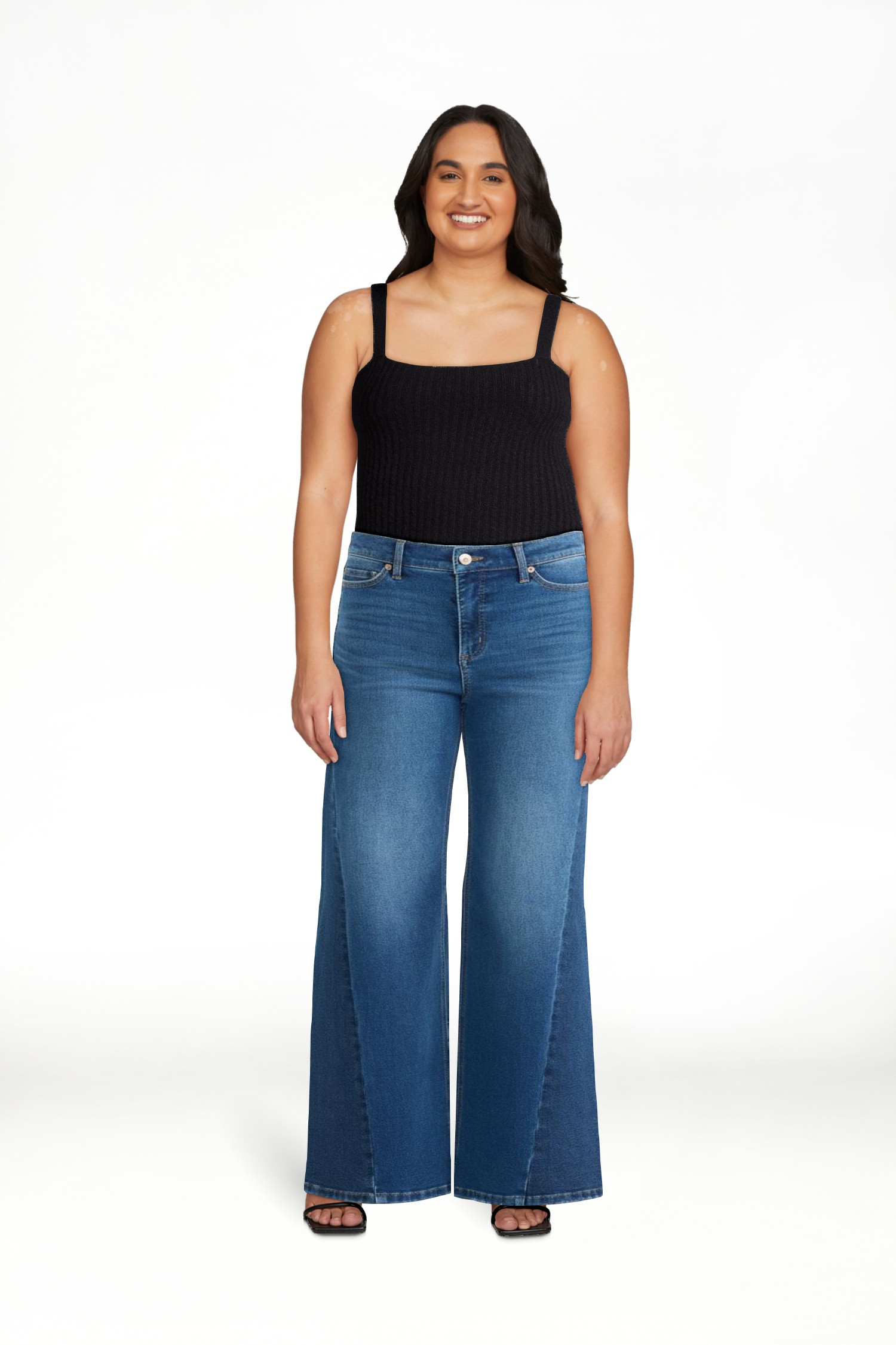 Sofia by Sofia Vergara Women's and Women's Plus Margot Wide Leg High Rise Jeans, 30.5" and 32.5" ... | Walmart (US)
