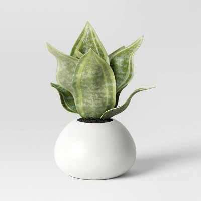 4.5" Mini Tabletop Snake Artificial Plant - Threshold™: Ceramic Pot, Indoor/Outdoor Decor | Target