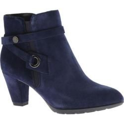 Women's Anne Klein Chelsey Ankle Bootie Navy Suede | Bed Bath & Beyond