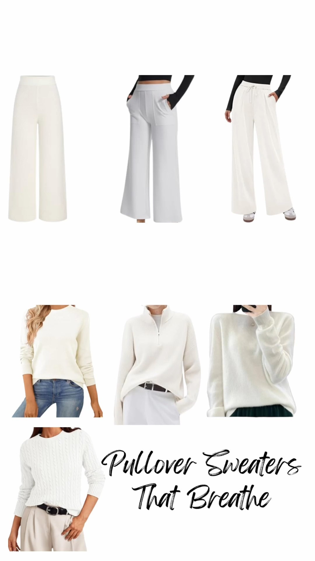 Easy Wardrobe update for 2026! Shop my favorite high rise pants and cozy breathable sweaters. Winter White Winter 2026 Wardrobe Refresh. 
Shop my Amazon fashion finds LTK ootd LTK  seasonal wardrobe finds. I love these LTK finds under 50 and LTK finds under 100. I tagged some splurge items too! 

#LTKootd #LTKSeasonal #LTKFindsUnder100