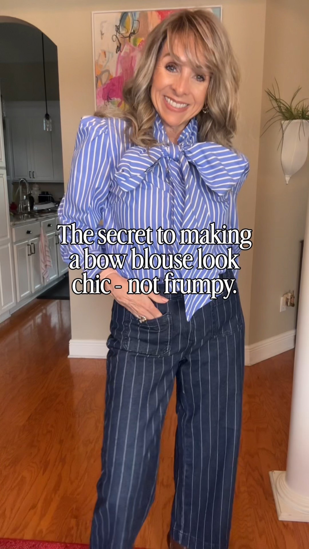This is what I call a Money Outfit 💸
Classic stripes + tailoring + clean layers = instant polish.

Same bow blouse styled three ways to show how small tweaks
make a big difference in how “expensive” an outfit feels.

✔ Structured pants
✔ Neutral layers
✔ Intentional styling

All pieces are linked on my LTK 🤍
Save this for outfit inspo later.


#LTKSaleAlert #LTKFindsUnder50 #LTKOver40