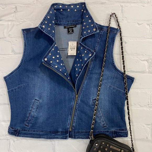 NWT Ashley Stewart Denim Vest | Poshmark