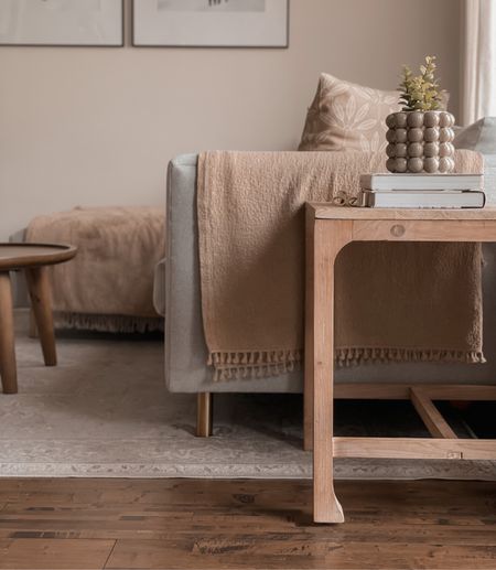 Brown aesthetic. Planter, throw, cushions and rug  

#LTKhome