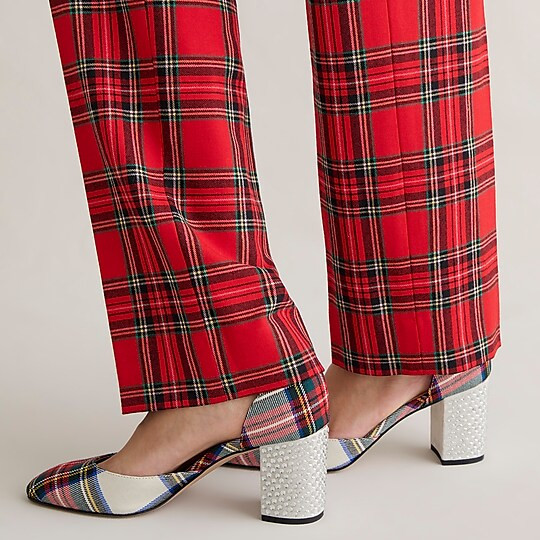 Maisie studded heels in Stewart tartan | J. Crew US