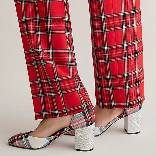 Maisie studded heels in Stewart tartan | J.Crew US