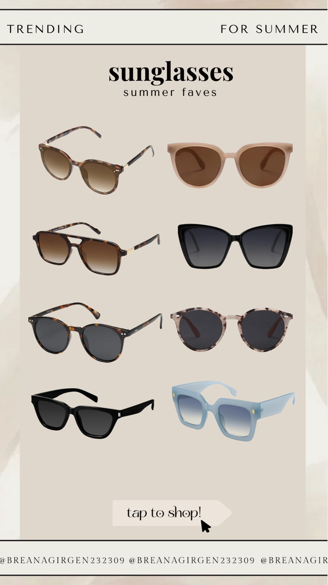 Sunglasses trending for summer! I love the blue ones! Such a fun pop of color! 🩵





Sunglasses, summer accessories, chic sunglasses, neutral sunglasses, fun sunglassess

#LTKFindsUnder50 #LTKStyleTip
