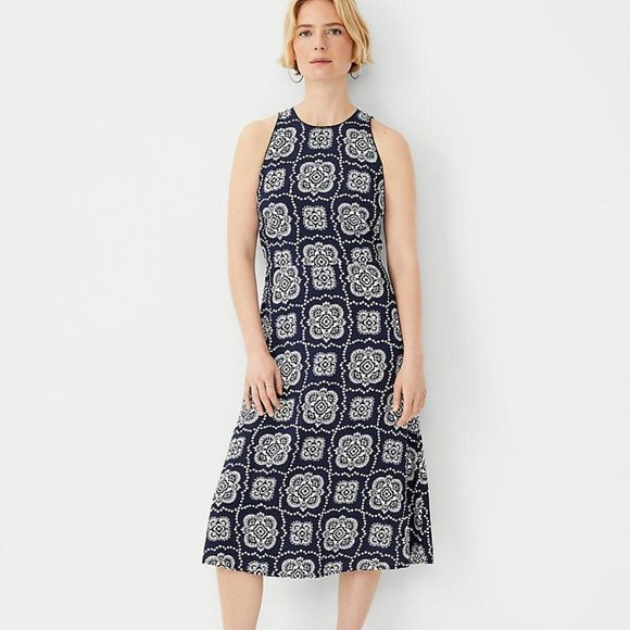 Ann Taylor Tile Midi Dress New | Poshmark