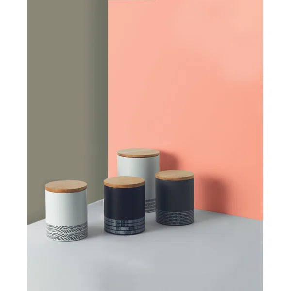 Monochrome 4 Piece Coffee, Tea & Sugar Jar Set | Wayfair North America