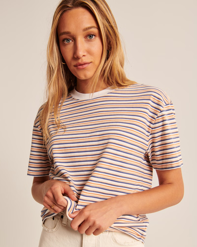 Women's Essential Easy Tee | Women's Up To 50% Off Select Styles | Abercrombie.com | Abercrombie & Fitch (US)