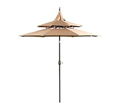 BPS 9FT Patio Umbrella, Outdoor Table Umbrella 3 Tiers Market Umbrella Sun Umberlla with 8 ribs f... | Amazon (US)