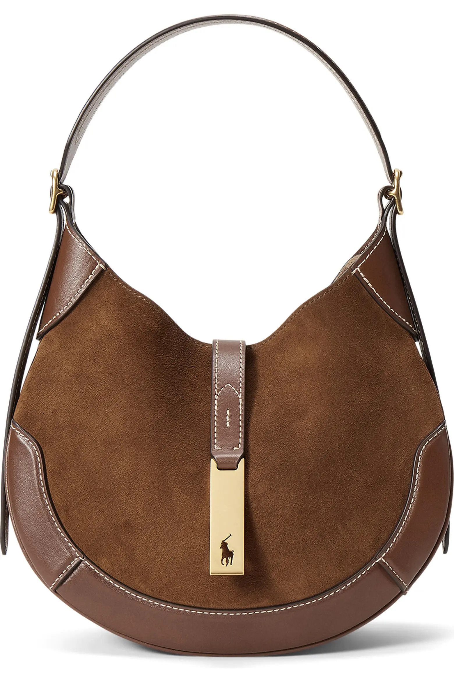 Polo Ralph Lauren Small Suede & Leather Shoulder Bag (Women) | Nordstrom | Nordstrom