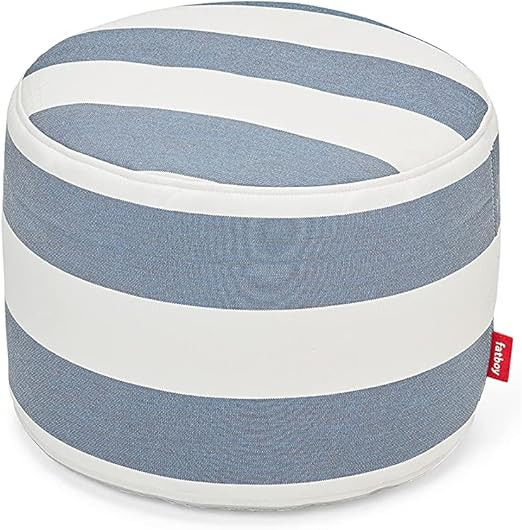 Fatboy Point Outdoor Pouf Ottoman, Stripe Ocean Blue, Small | Amazon (US)