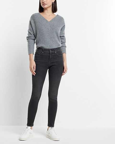 Mid Rise Black Skinny Jeans | Express