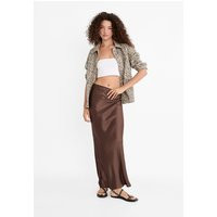 Stradivarius Jupe longue satinée Marron M | Stradivarius (FR)