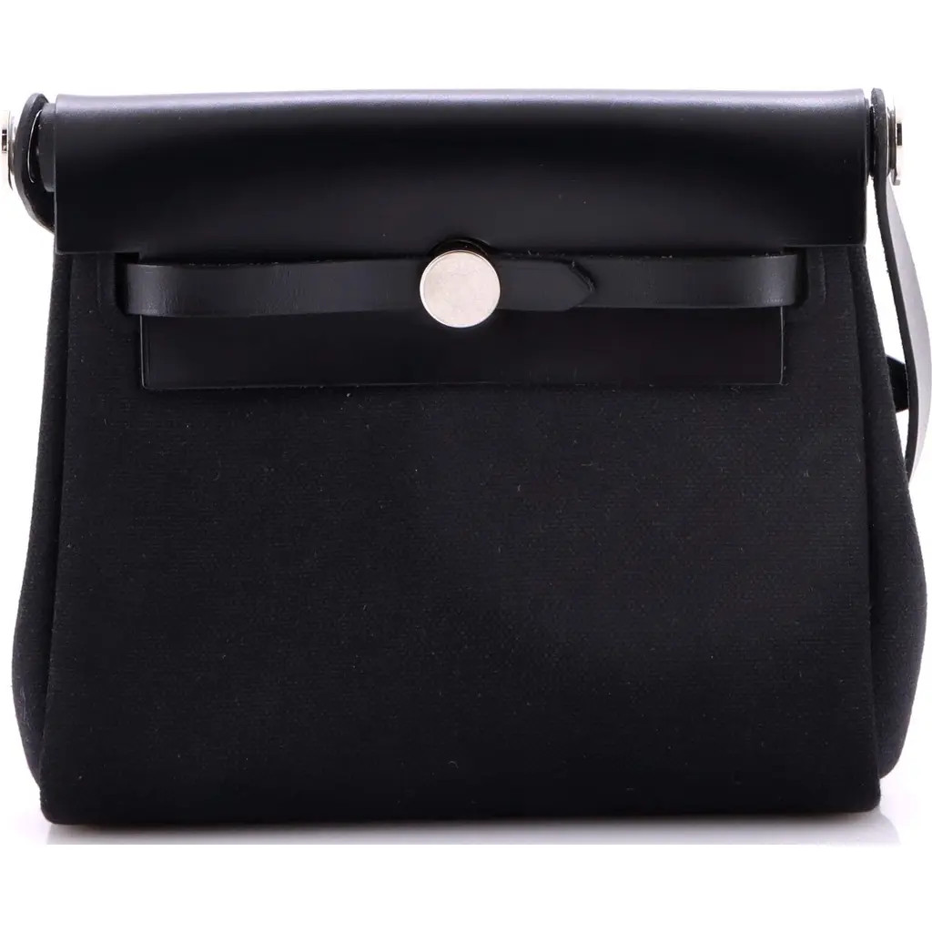 Pre-Owned Hermes Herbag Zip Toile and Leather 20 in Noir at Nordstrom, Size X-Small | Nordstrom