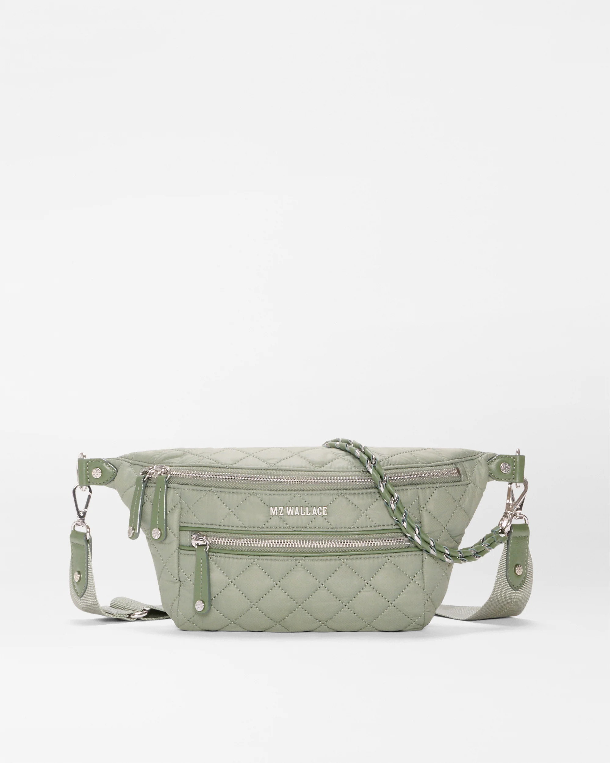 MZ Wallace Agave Green Small Crosby Crossbody Sling – Belt Bag | MZ Wallace | MZ Wallace