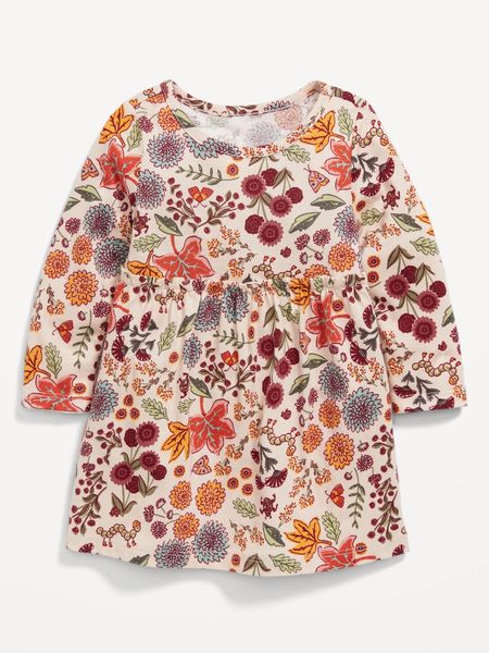 Long-Sleeve Printed Jersey-Knit Dress for Baby | Old Navy (US)