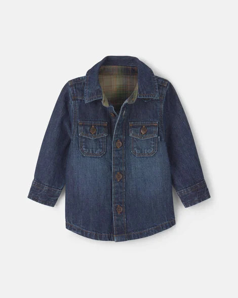 Baby Boy Denim Button-Down Shirt - Indigo - OshKosh B'gosh | Carter's | Carter's Inc