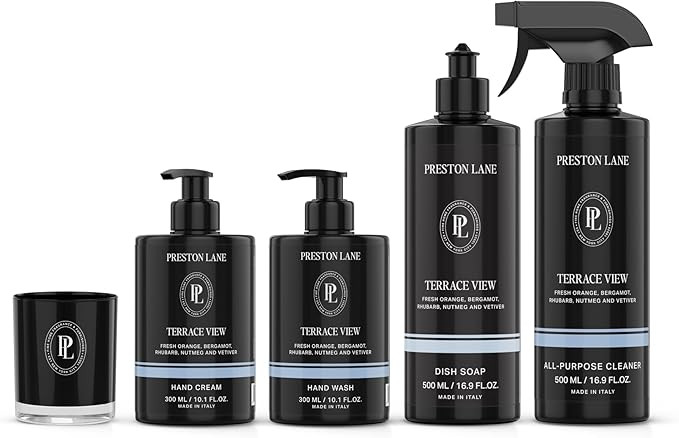 Preston Lane Signature Home Set – All Purpose Cleaner, Dish Soap, Hand Wash, Hand Cream & Scent... | Amazon (US)