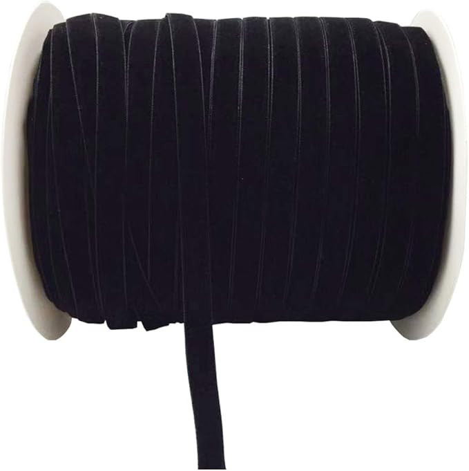 10 Yards Velvet Ribbon Spool Available in Many Colors (Black, 3/8") | Amazon (US)