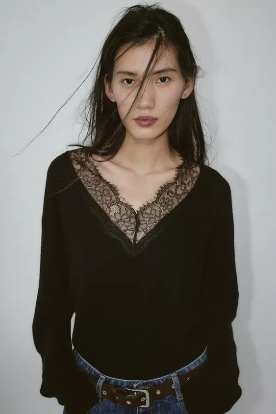 LACE KNIT JUMPER | Zara US