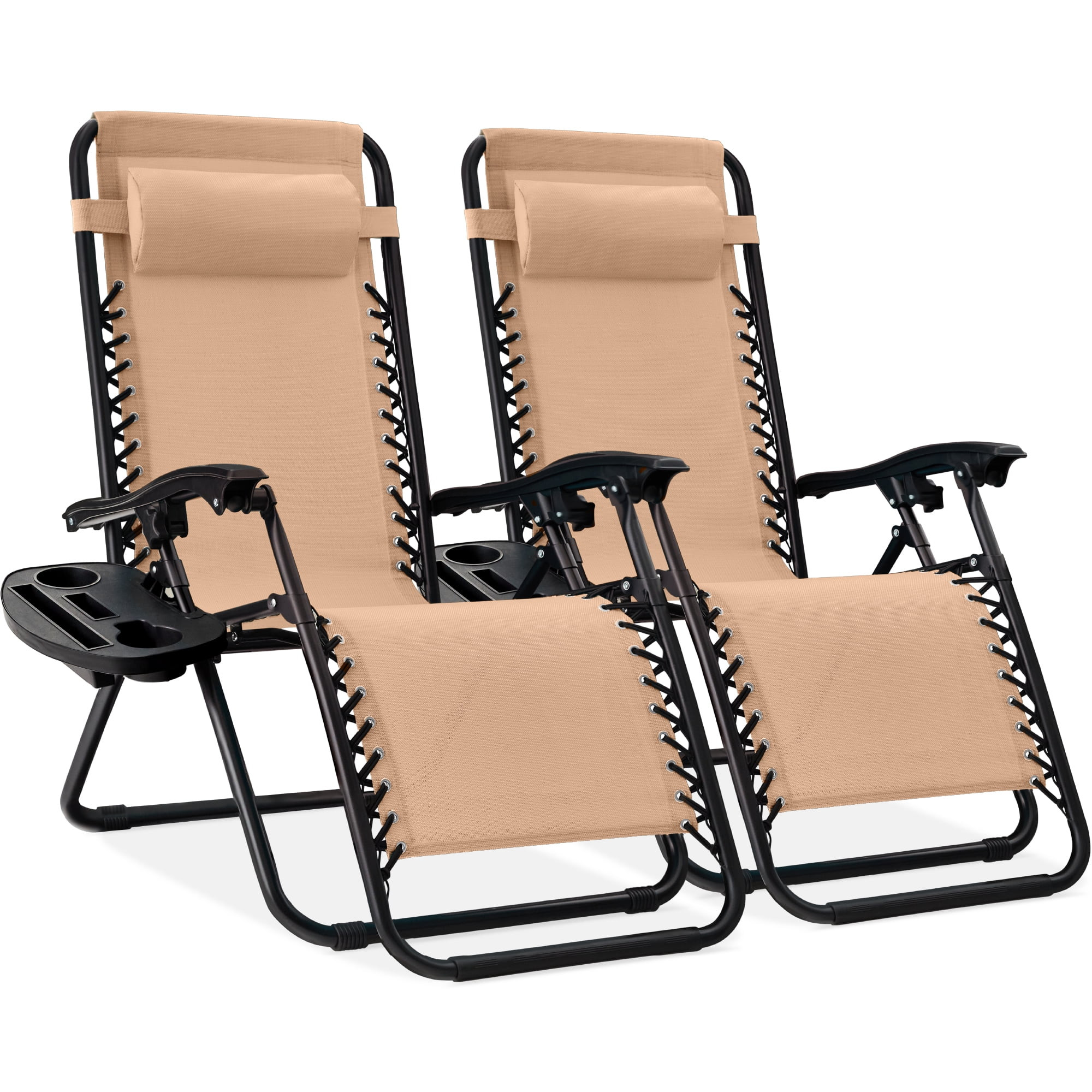 Best Choice Products Set of 2 Zero Gravity Lounge Chair Recliners for Patio, Pool w/ Cup Holder T... | Walmart (US)