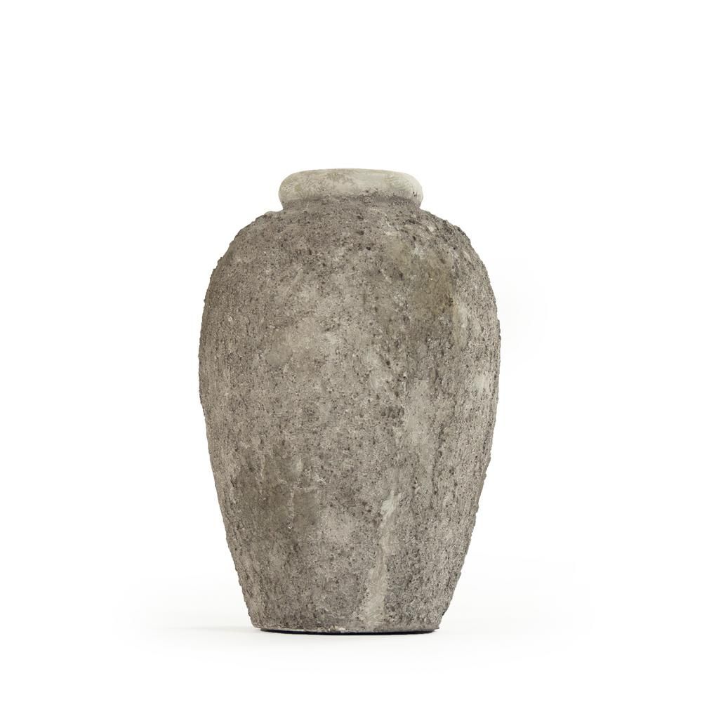 Zentique Stone-like Grey Small Decorative Vase-8383S A717 - The Home Depot | The Home Depot