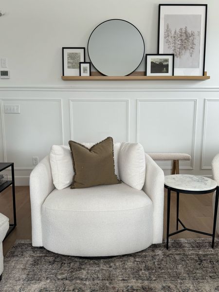 MVP of swivel chairs!! This chair has been in my bedroom corner and we love it! It also has Boucle material and is very affordable for such a good size chair! It comes in gray now!

I rounded up a few other swivel chairs that I’m loving too!

#LTKhome #LTKstyletip