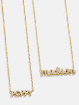 18K Gold Mini Custom Nameplate Necklace - Small | BaubleBar (US)