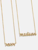 18K Gold Mini Custom Nameplate Necklace - Small | BaubleBar (US)
