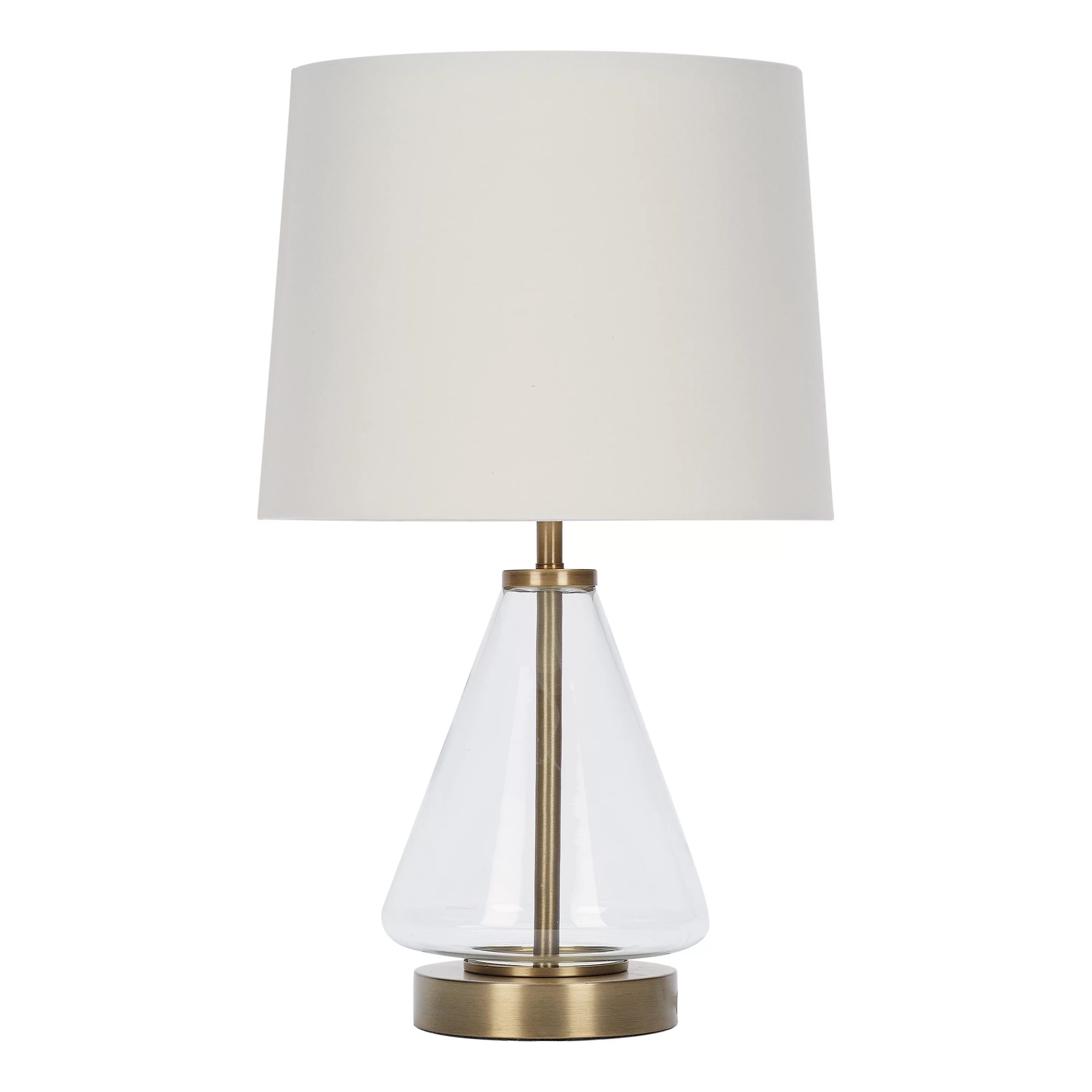 Better Homes & Gardens Glass with Brass Base Table Lamp, 18" H | Walmart (US)