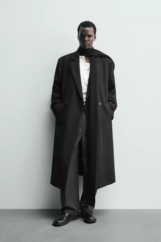 RELAXED FIT DOUBLE BREASTED COAT | Zara US