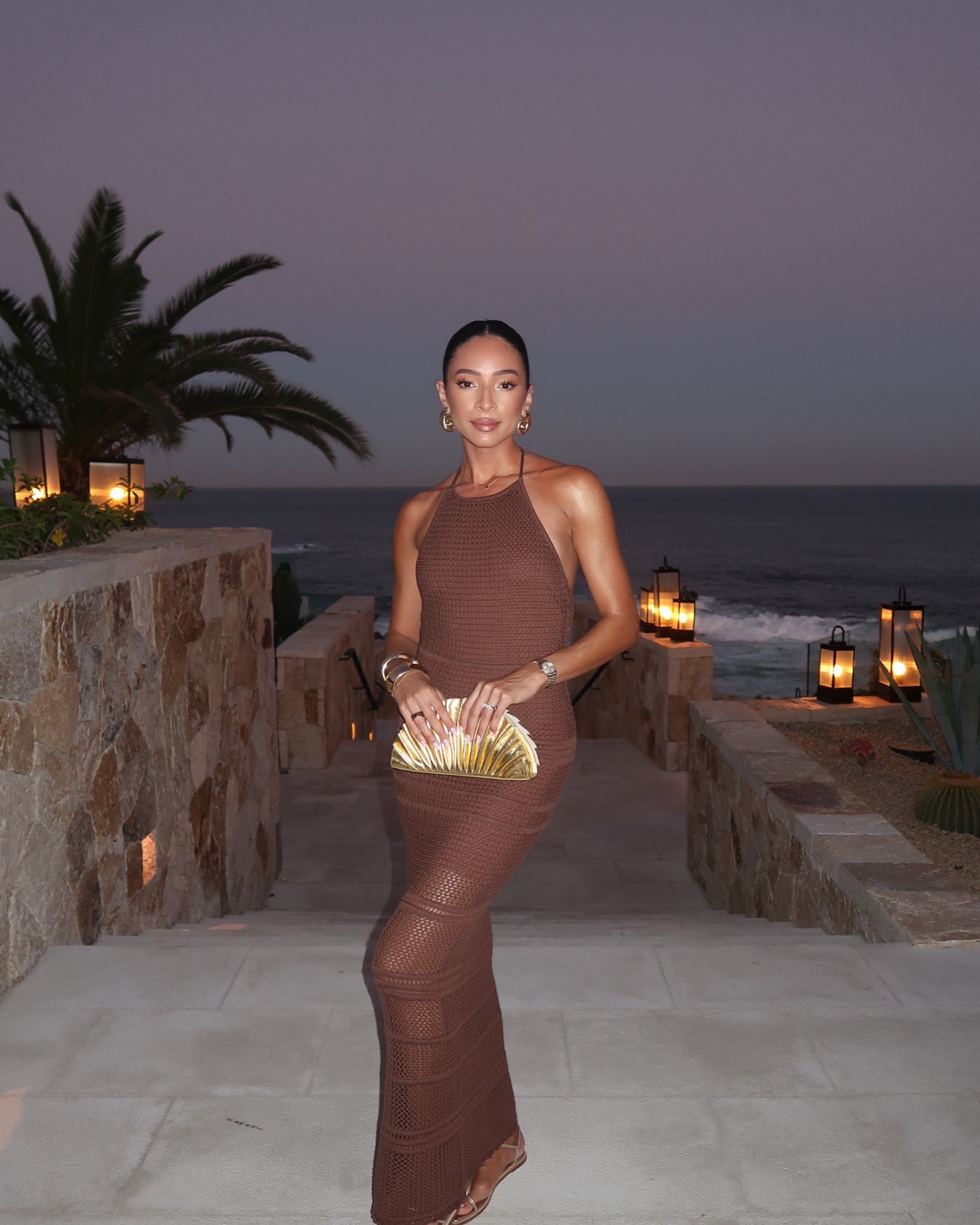 Crochet maxi dress perfect for vacation and date nights!! ☀️ Wearing size XS Tall in maxi dress - I’m 5’8” (also comes in white - would be so cute for bridal or bachelorette looks) 🤎 I use shade unbothered bronze in body glow ✨

beach outfit, summer outfit, summer fashion, summer style, summer dress, crochet dress, knit dress, vacation outfit, date night outfit, dinner outfit, chocolate brown, vacation dress

#LTKSeasonal #LTKTravel
