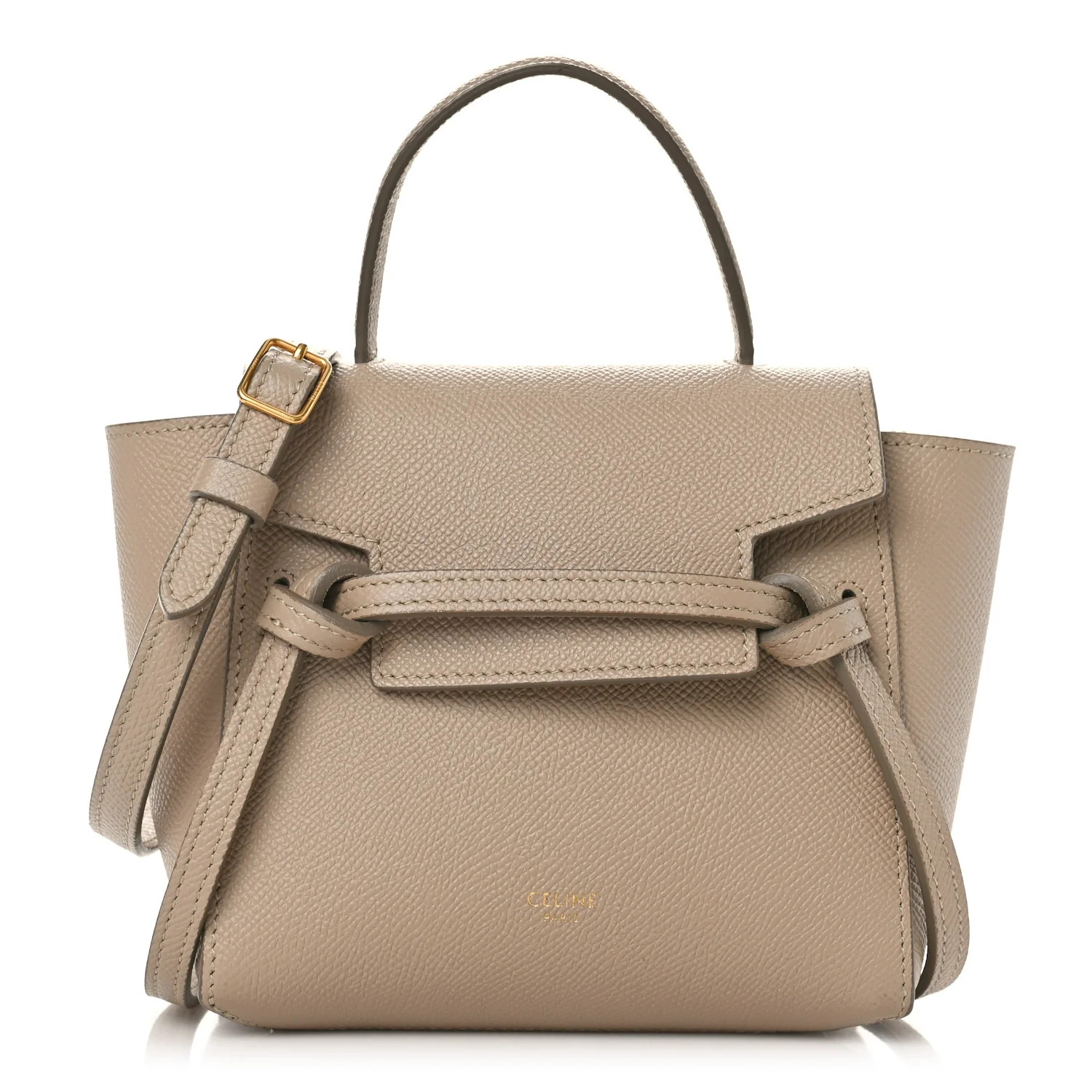 Grained Calfskin Pico Belt Bag Light Taupe | FASHIONPHILE (US)