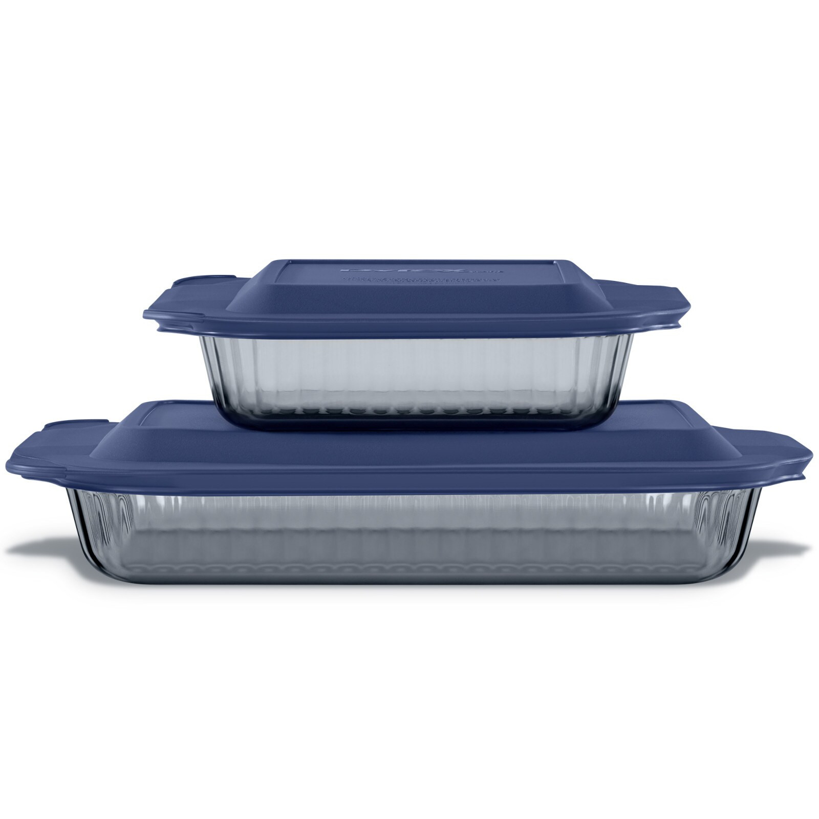 PYREX Colors Tinted 4 Piece Baking Dish Set w/Lids, Smoke in Gray | 1149570 | Lowe's