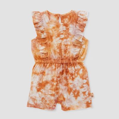 Burt's Bees Baby® Baby Girls' Tie-Dye Romper - Pink | Target