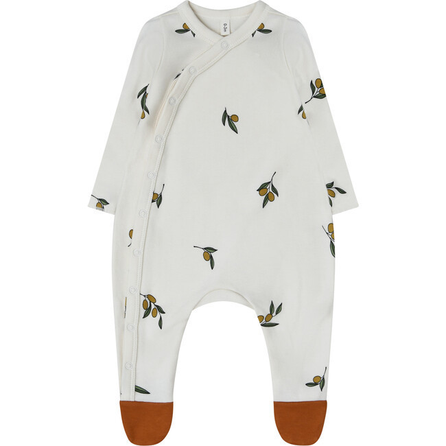 Organic Zoo | Olive Garden Footie, Ivory | Organic Cotton (Cream, Size 6-12M) | Maisonette | Maisonette
