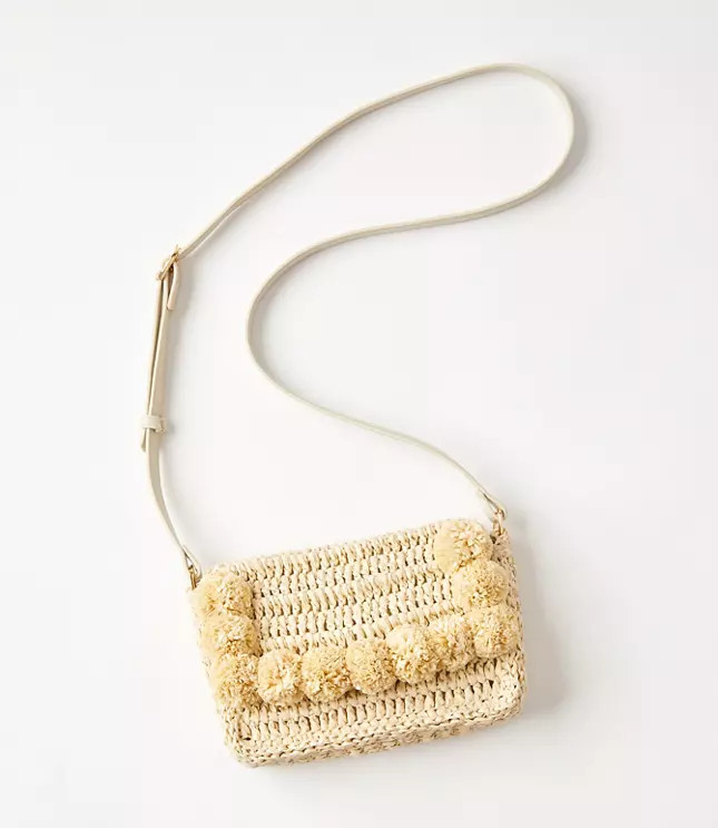 Pom Pom Handle Crossbody Bag | LOFT | LOFT