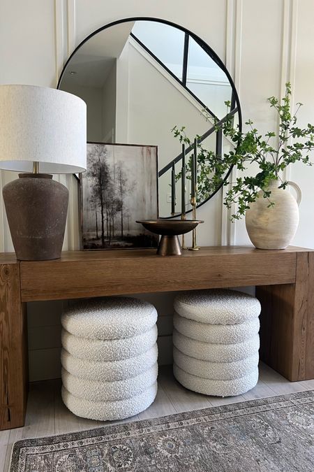 Entry console: I love the statement of just a few oversized pieces. 
My large jug vase is currently on sale, I love this one! 
Modern organic home decor 

#LTKhome #LTKsalealert