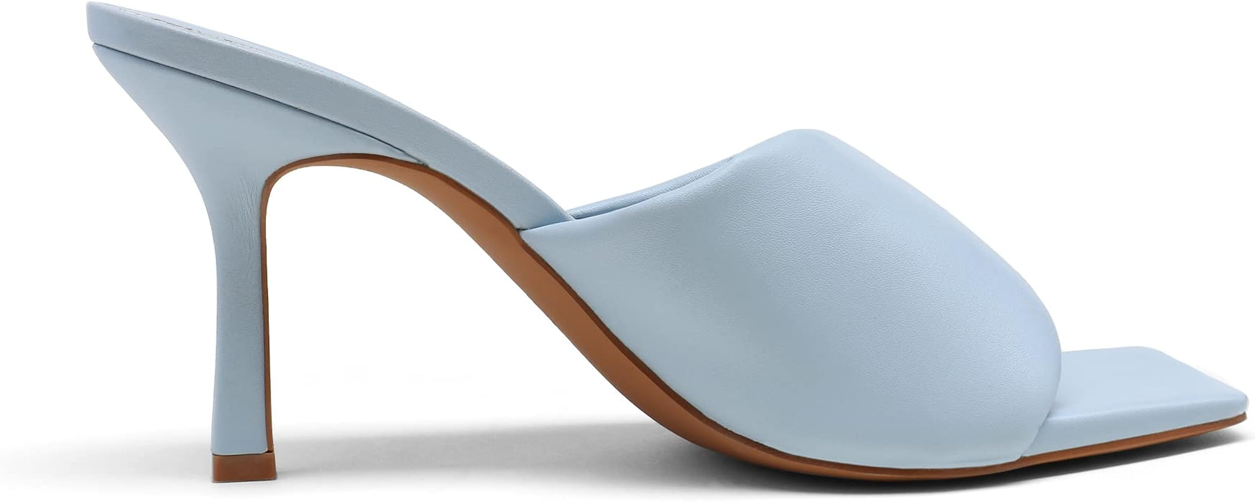 DREAM PAIRS Women’s High Stilettos Heels Mules Open Square Toe Slip On Comfort Sexy Dress Pumps Sand | Amazon (US)