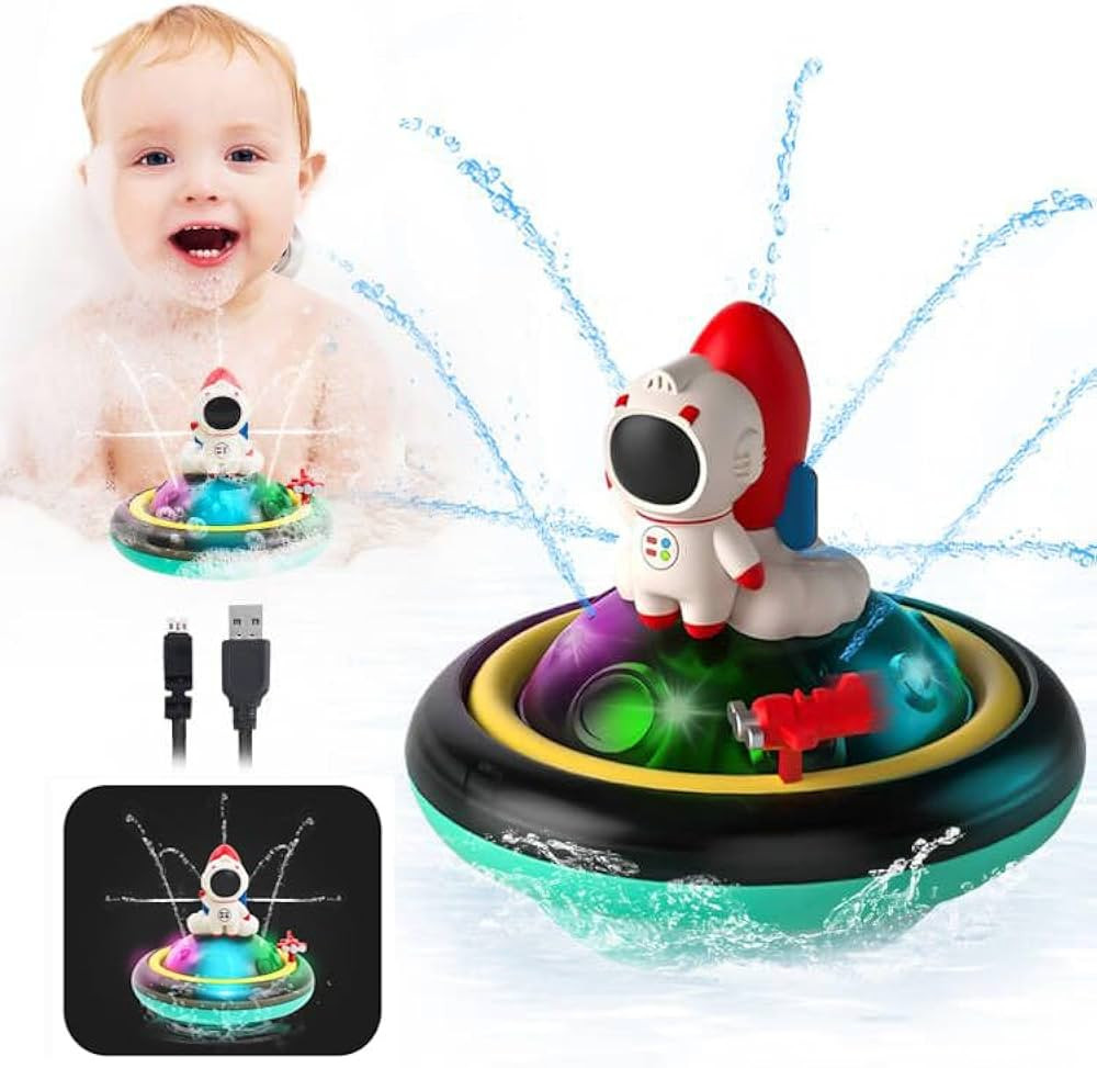 Baby Bath Toys, Automatic Spray Water Toddler Bath Toys, Induction Sprinkler Bathtub Toys, Rechar... | Amazon (US)