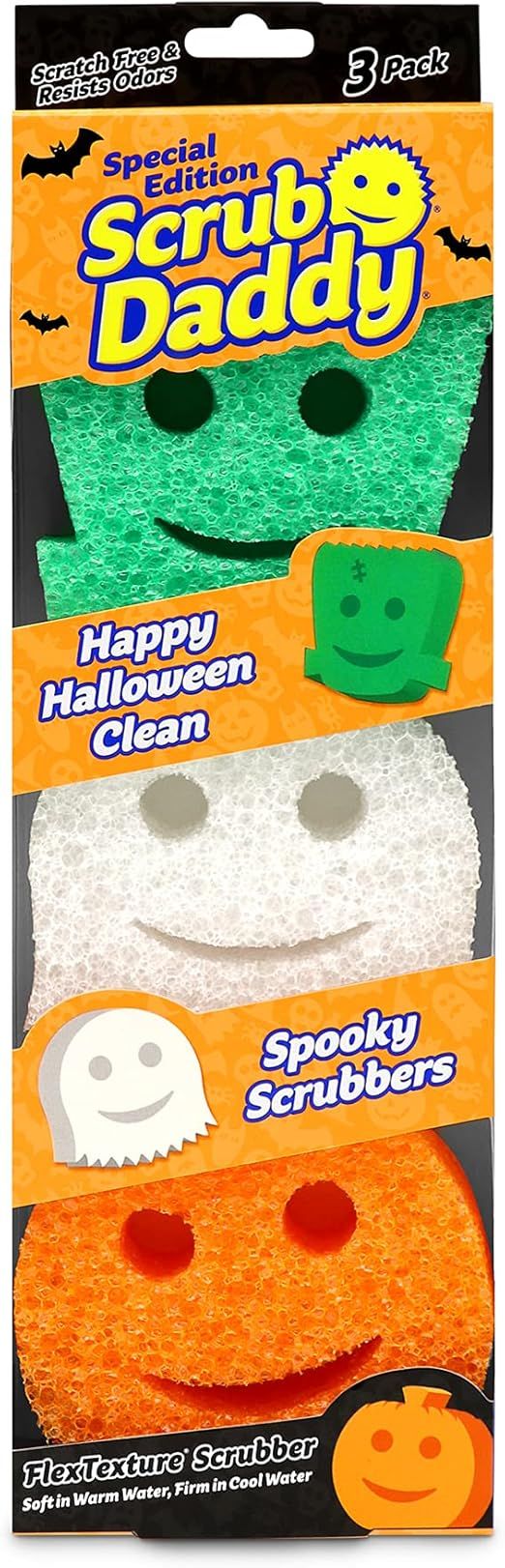 Scrub Daddy Sponge - Halloween - Non-Scratch Scrubbers for Dishes and Home - 3ct | Amazon (US)