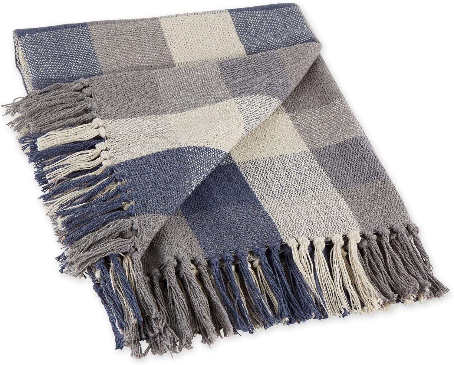 DII Buffalo Check Collection Rustic Farmhouse Throw Blanket with Tassels, 50x60, Tri Color, Frenc... | Amazon (US)