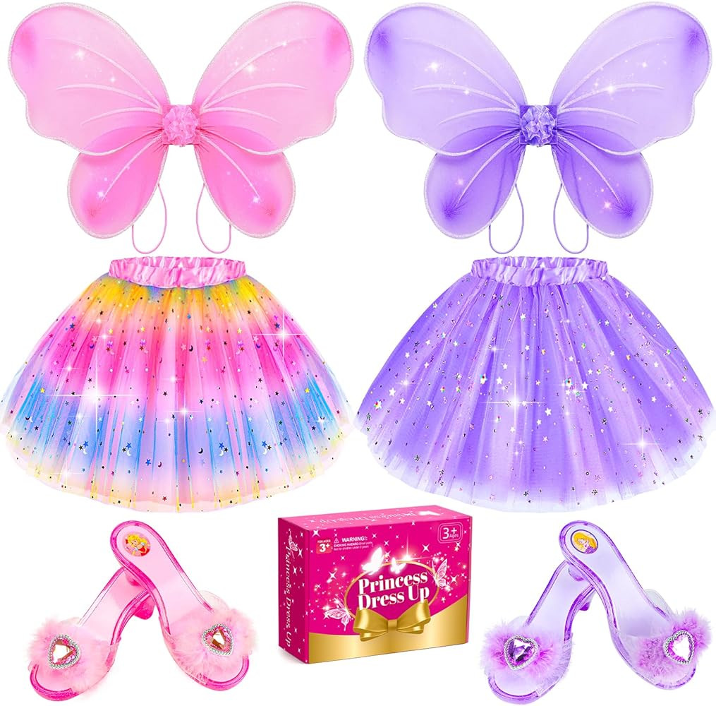 Kids Princess Dress Up Clothes for Little Girls, BIBUTY Pretend Play & Dress Up Princess Costume ... | Amazon (US)